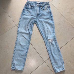 Good American high rise light denim jean size 0/25, super soft